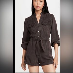 Alice and Olivia Women’s Kota Cargo Tie Waist Pocket Romper size 8